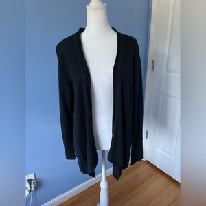 NWT J Jill Ribbed Detail Buttonless Cardigan Sweater